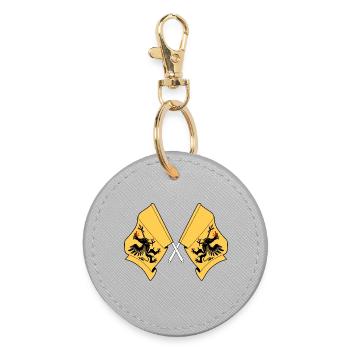 Södermanland, Sweden – Power in Connection - Round Keyring - grey - Front