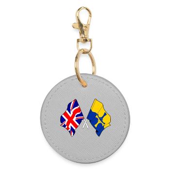Durham & Great Britain - Round Keyring - grey - Front