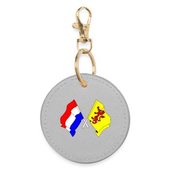Drapeau des Pays-Bas, Hollande méridionale croisé - Porte-clés rond - bruyère - Devant