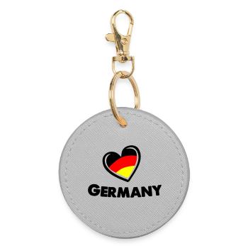 deutschland_herz_germany - Porte-clés rond - bruyère - Devant