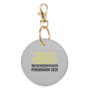Pensioner 2026 That's it Retirement Civil servant - Round Keyring - grey - Front