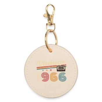 60 Ans 1966 Vintage Rétro Cadeau D'anniversaire - Porte-clés rond - huître - Devant