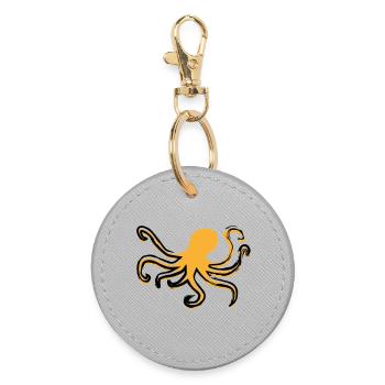 Octopus Style - Runder Schlüsselanhänger - Grau - Vorne
