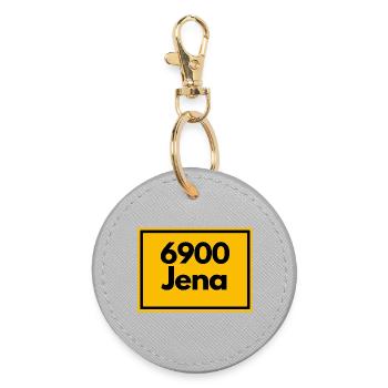 ZIP RÉTRO 6900 JENA, OSTALGIE RDR PUIS CADEAU - Porte-clés rond - bruyère - Devant