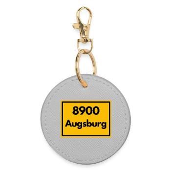 ANCIEN CODE POSTAL RETRO 8900 AUGSBOURG - Porte-clés rond - bruyère - Devant