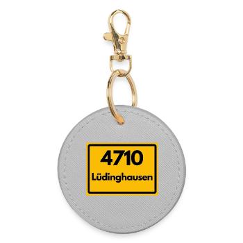 ALTE POSTLEITZAHL PLZ RETRO 4710 LÜDINGHAUSEN NRW - Runder Schlüsselanhänger - Grau - Vorne