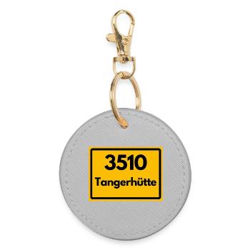 ALTE POSTLEITZAHL PLZ 3510 TANGERHÜTTE HEIMATSTOLZ - Runder Schlüsselanhänger - Grau - Vorne