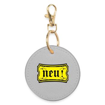 new - Round Keyring - grey - Front