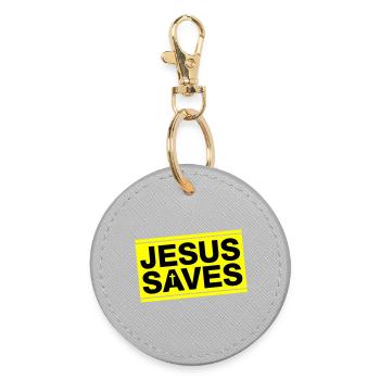 Jésus sauve Christian en disant - Porte-clés rond - bruyère - Devant