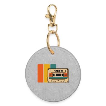 1989 Birthday 1989 Born in 1989 Birthday - Round Keyring - grey - Front