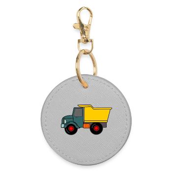 Keepauto LKW Sand - Runder Schlüsselanhänger - Grau - Vorne