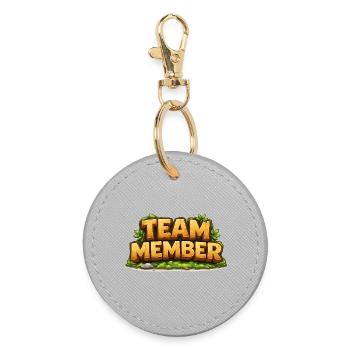 team-member - Runder Schlüsselanhänger - Grau - Vorne