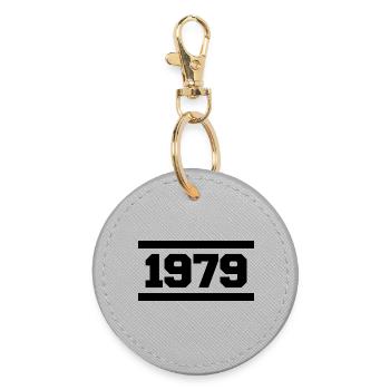 1979 - Runder Schlüsselanhänger - Grau - Vorne