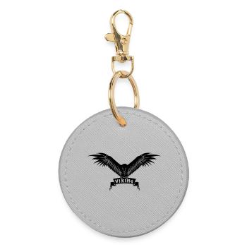 Viking crow - Round Keyring - grey - Front