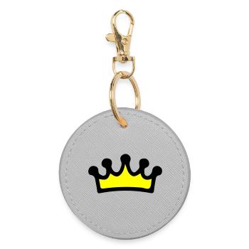 Symbole de la couronne - Porte-clés rond - bruyère - Devant