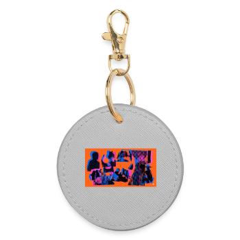 Collage Pop Silhouettes - Porte-clés rond - bruyère - Devant