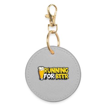 Courir pour la bière - Porte-clés rond - bruyère - Devant