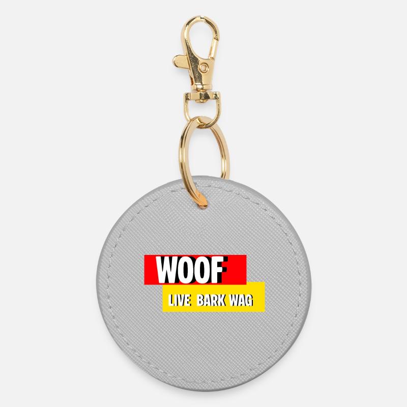 Ouaf - Porte-clés rond - bruyère