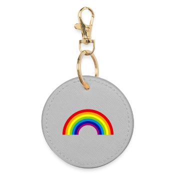 arc-en-ciel - Porte-clés rond - bruyère - Devant
