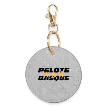 Basque pelota - Round Keyring - grey - Front
