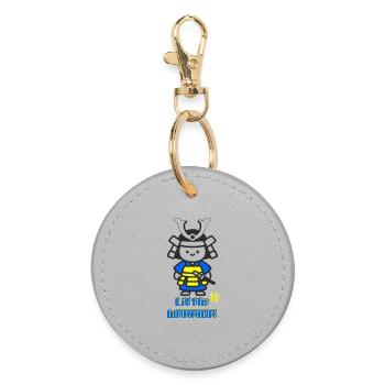 Little Samurai Warrior - Round Keyring - grey - Front