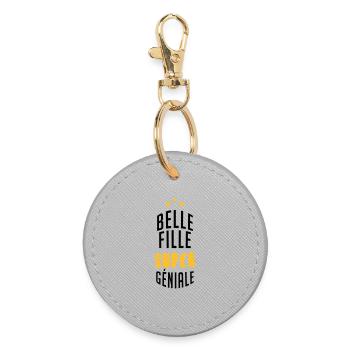 belle-fille / beau-fils / beau fils / belle fille - Porte-clés rond - bruyère - Devant