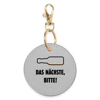 Das Nächste, Bitte! (Bier / Bierchen / POS 2C) - Runder Schlüsselanhänger - Grau - Vorne