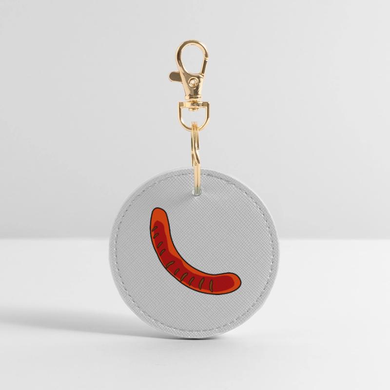 Wurst oder Bratwurst Runder Schlüsselanhänger