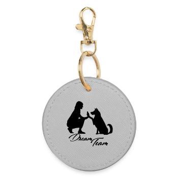 Dream Team Dog - Round Keyring - grey - Front