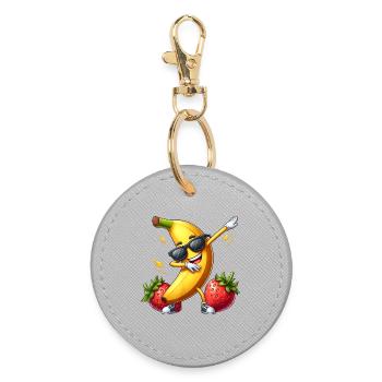 Dabbing Lunettes de soleil Banane Fraise Drôle Dab - Porte-clés rond - bruyère - Devant