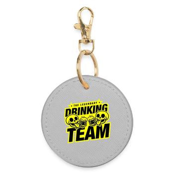 Drinking Team Skelett Bier - Runder Schlüsselanhänger - Grau - Vorne