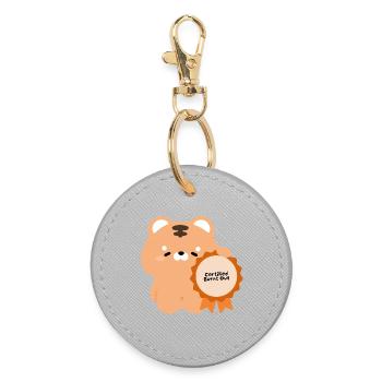 Certified Burnt Tiger - Round Keyring - grey - Front