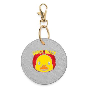 Coin coin-coin canard Pop Art - Porte-clés rond - bruyère - Devant