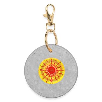 Star Gate Creation Energy - Sonja Ariel - Round Keyring - grey - Front