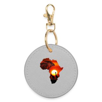 Africa safari continent - Round Keyring - grey - Front