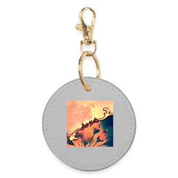 merveilleux design floral - Porte-clés rond - bruyère - Devant