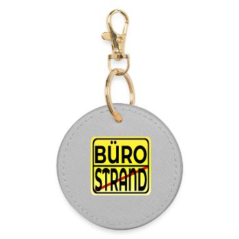 Zurück ins Büro - Ferien Ende - ANGESTELLTER - Runder Schlüsselanhänger - Grau - Vorne