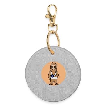 Fatigué Animal Animal Paresseux Maminifère Lève-Tardif - Porte-clés rond - bruyère - Devant