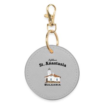 Bulgarie Phare Monastère Île Sveta Anastasia - Porte-clés rond - bruyère - Devant