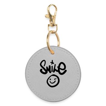 Graffiti style Smile clothing - Round Keyring - grey - Front