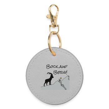 Fancy the mountain! For hikers and nature lovers... - Round Keyring - grey - Front