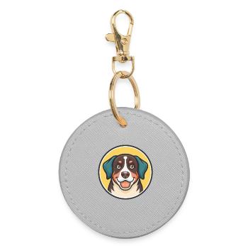 Appenzeller Sennenhund race de chien dessin animé Kawaii - Porte-clés rond - bruyère - Devant