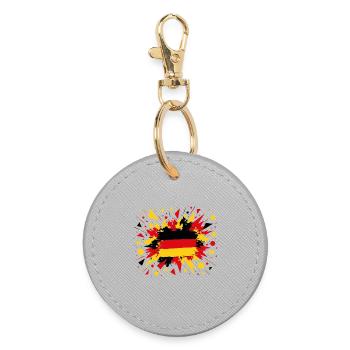Drapeau allemand dans le style pinceau - Porte-clés rond - bruyère - Devant