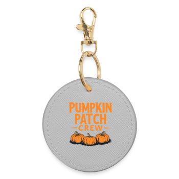 Pumpkin Patch Crew - Dicton de citrouille - Porte-clés rond - bruyère - Devant