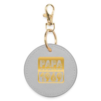Papa 1969 - Round Keyring - grey - Front