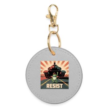 Portland Resistance Frog - T-Shirt Manifestations USA - Porte-clés rond - bruyère - Devant