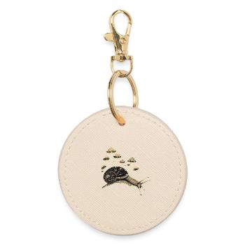 Mystical mushroom snail in the starry sky - Round Keyring - oyster - Front