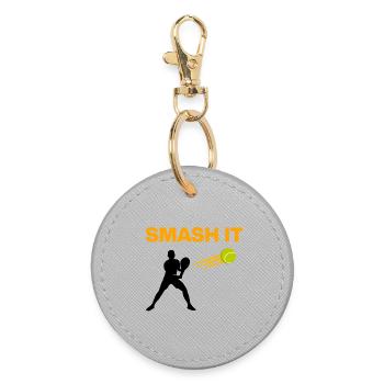 Fracasse, puissance de padel ! Padel Sport - Porte-clés rond - bruyère - Devant