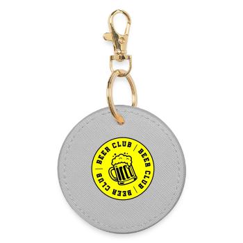 Bier Club Verein Saufen - Runder Schlüsselanhänger - Grau - Vorne