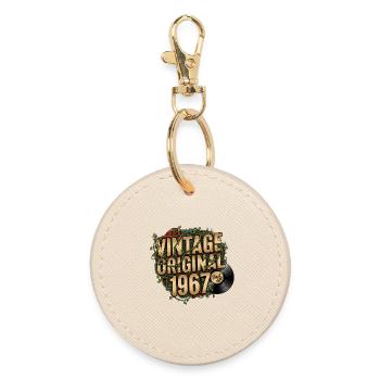 Vintage Original 1967 - Runder Schlüsselanhänger - Auster - Vorne